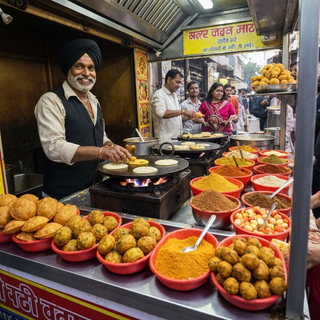 Live Chaat Counter - Street Food Stall